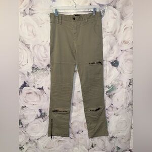 Burberry London Cargo Pants Moto Zipped Multipocket Women’s Sz 10 Military Style